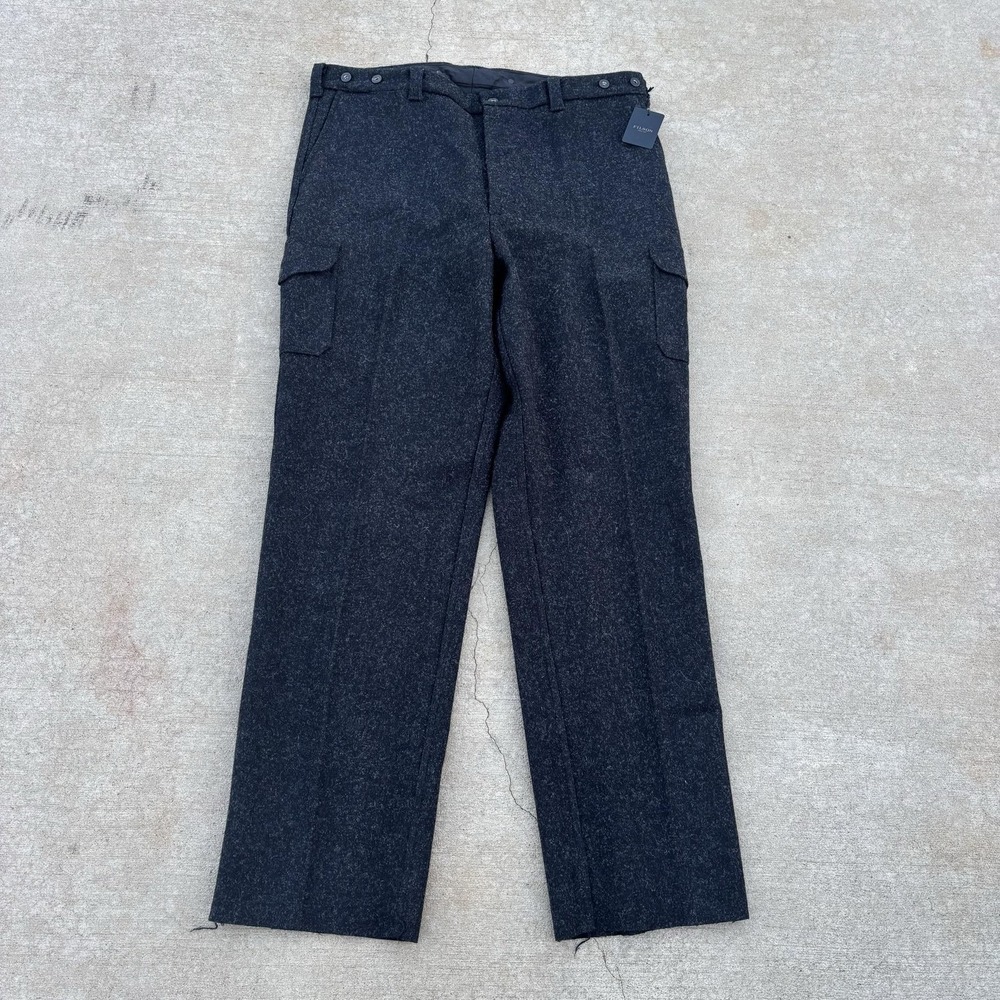 NWT Filson Mackinaw Field Pants Mens 44x38 Gray Wool Cargo Workwear Outdoor USA